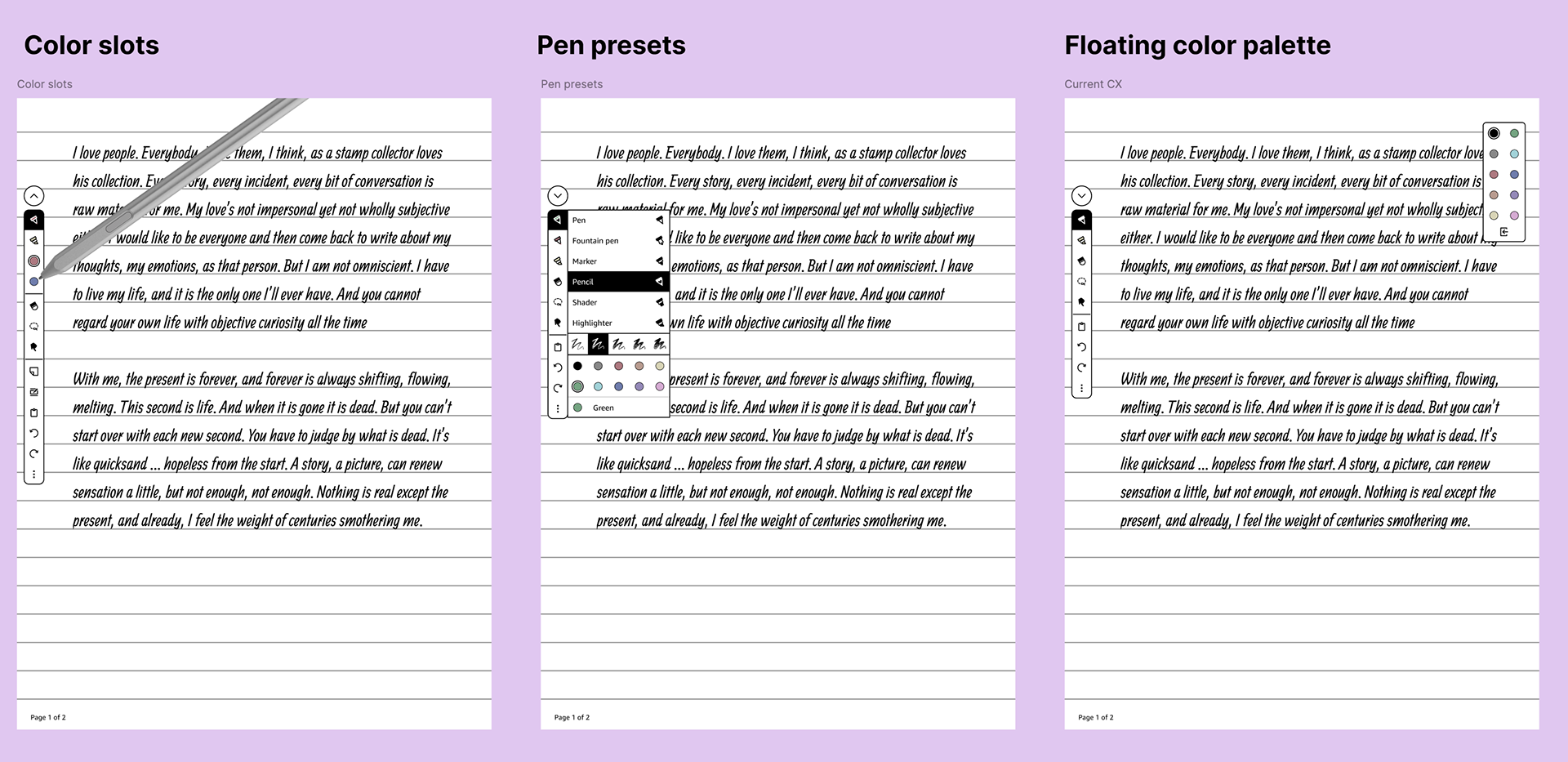 Solution explorations